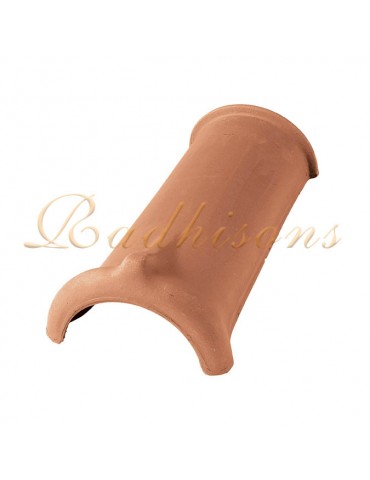 Faîtière argile milieu (27x23)cm Portugaise JUNIOR ROUGE NATURELLE