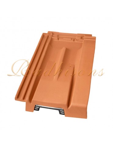 Tuile chatière grillagée argile D3+ (44x26) cm ROUGE NATURELLE